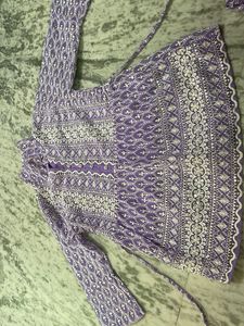 Purple Embroidered Kurta