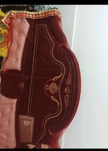 Red &amp; Gold Dupatta