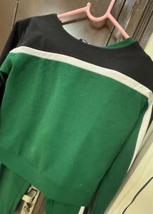 Stylish Green Tracksuit Set