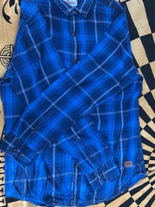 Blue Plaid Shirt