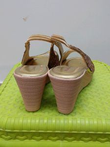 KHADIMS Gold Sequin Heels