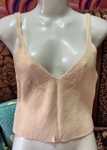 Cream Knit Tank Top
