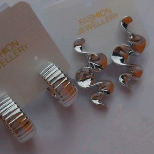 Combo Of 2 Silver Earring