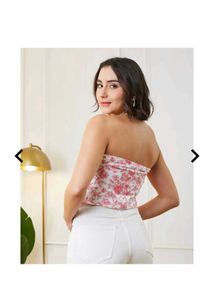 Shein Floral Corset Top