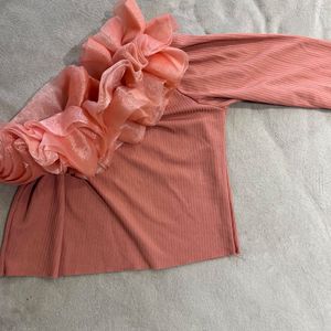 Ruffled One-Shoulder Top