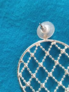 Silver Round Earrings