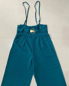 Teal Jumpsuit with Belt Detail
