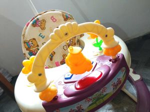 Baby Walker with Teddy Bear Print