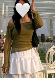 Olive Green Tie Top
