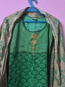 Green Printed Kurti