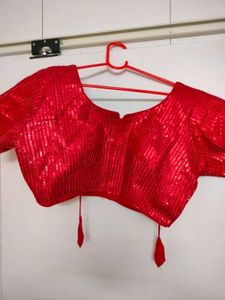 Red Sequin Blouse