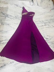 Side Cut One Shoulder Designer Dress