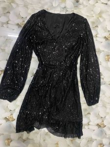 Savana Most Trending Viral  Black Sequin Dress