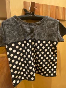 Polka Dot &amp; Textured Top