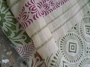 Pure Cotton Saree With Printed