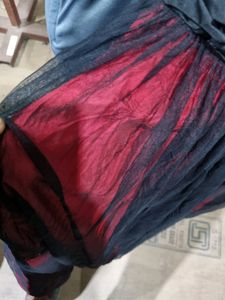 Party Wear Gown (Red Black Combination)