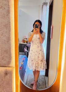 Floral Eyelet Mini Dress