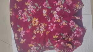 Floral Maroon Top