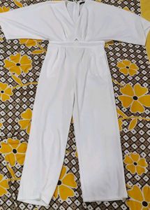Elegant White Wide-Leg Jumpsuit