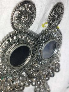 Silver Jhumka Earrings