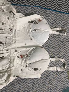 White Christmas theme Printed Dress