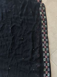 Jet Black Kurta Set Size S
