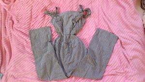 gingham lolita ruffle jumpsuit