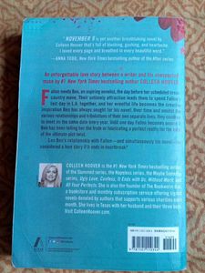 November 9 Novel by Collen Hoover