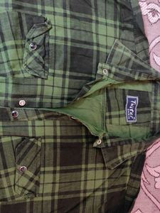 Green Plaid Flannel Shirt