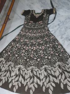 Beautiful Green Wedding Long Dress Velvet Cloth