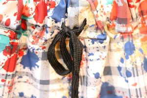 Colorful Plaid Print Drawstring Shorts