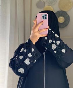 Elegant Stone worked Black Abaya