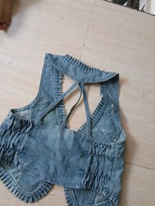 Vintage Pink Lace Cardigan and denim jacket