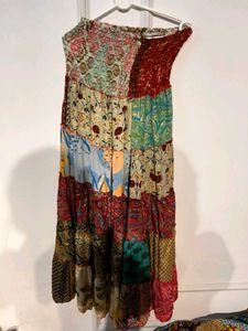 Boho Skirts With Smocked Waist