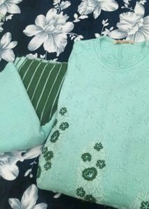 Woolen 3 Piece Kurta Set