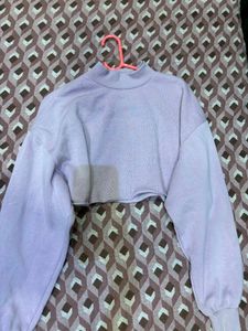 Cropped Lavender Sweatshirt