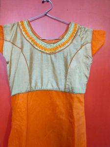 Orange &amp; Gold Kurta