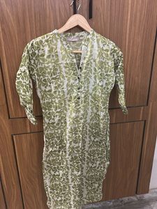 Green Floral Kurta