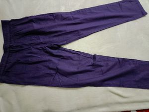Purple Trouser To Style With Any Kind Of Top ..Kurti ..With Cotton Fabric ..And Pockets On Both Side ..😍✨