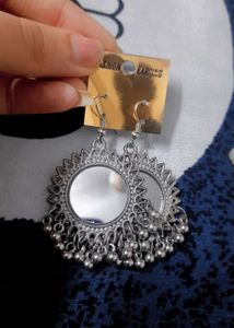 Mirror Jhumka Earrings