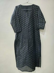 Black Chanderi Kurta