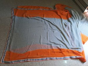 Orange &amp; Grey Saree