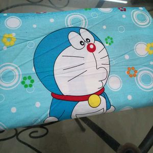 Doraemon Single Bedsheet With Pillow Cover