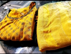 Yellow Kurti Plazo Set