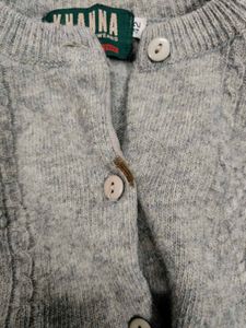 Vintage Grey Knit Cardigan