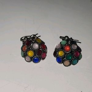 Oxidized Multicolor Earing