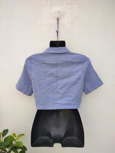 Korean Cropped Blazer Top