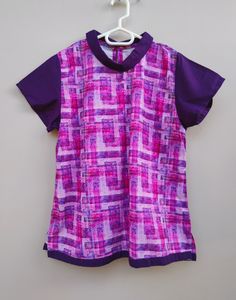 Purple & Pink printed top