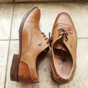 Louis Philippe Brown Formal Shoes