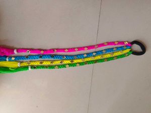 Colorful Braided Hair Accessory for navratri